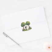 Rond Love in Bloom Mariage Sticker (Enveloppe)