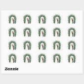 Rond Love in Bloom Mariage Sticker (Feuille)