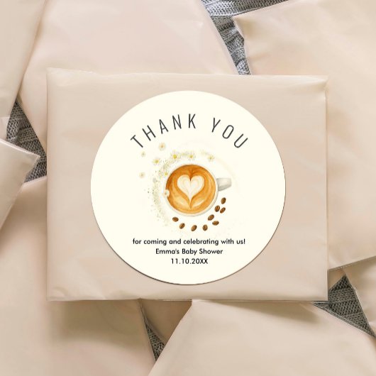 Rond Love is Brewing Baby Shower Sticker