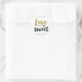 Rond Love is Sweet Sticker - Sticker Mariage (Sac)