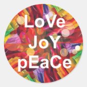 Rond Love Joy Sticker Peace Round (Devant)