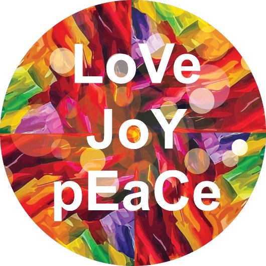 Rond Love Joy Sticker Peace Round