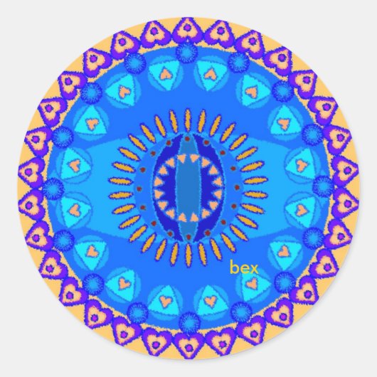 Rond Love Mandala Sticker (Devant)