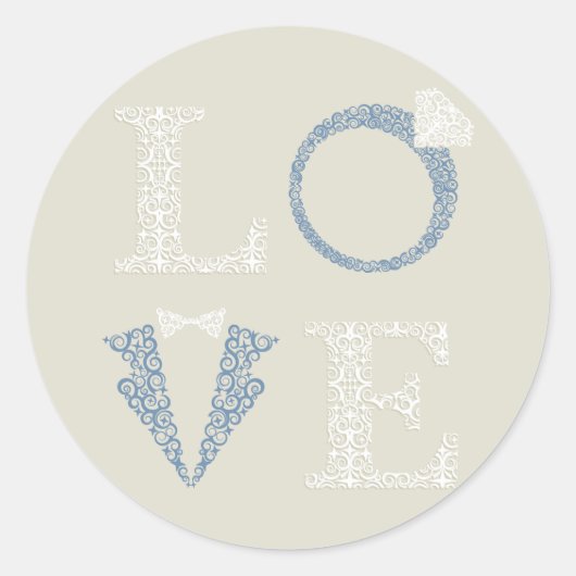 Rond LOVE — Sticker (Devant)