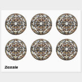 Rond Love Sticker Mandala, Blanc (Feuille)