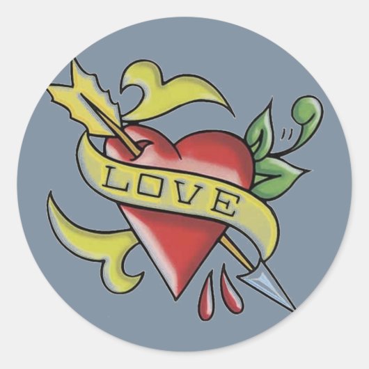 Rond Love Tattoo - Sticker (Devant)