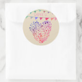 Rond Love You, Valentine, Love Sticker (Sac)