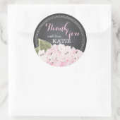 Rond Lt Pink Hydrangea sur Sticker en Merci de tableau  (Sac)