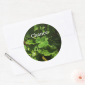 Rond Lucky Charm Sticker - Four Leaf Clover  (Enveloppe)