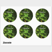 Rond Lucky Charm Sticker - Four Leaf Clover  (Feuille)