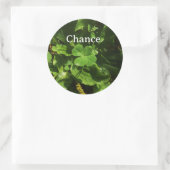Rond Lucky Charm Sticker - Four Leaf Clover  (Sac)