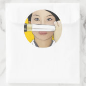 Rond Lucy Lu Kill Bill Sticker (Sac)