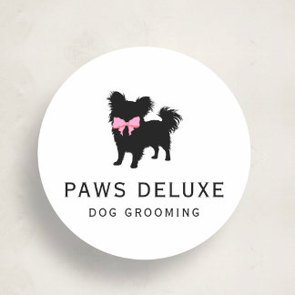 Rond Luxury Dog Grooming Sticker | Dog Silhouette Logo