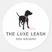 Rond Luxury Dog Walking Sticker | Dog Silhouette Logo (Devant)