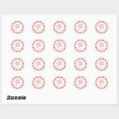 Rond M. & Mme Elegant Floral Mariage | Sticker (Feuille)