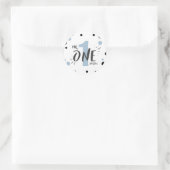 Rond M. Onederful Anniversaire Sticker Garçon Bébé Bleu (Sac)