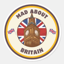 Mad About Britain Big Ben Sticker