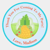 Magicien De Oz Anniversaire Fête Favoriser Sticker