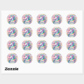 Rond Magique Whimsy : Sticker Anniversaire Unicorne Enc (Feuille)