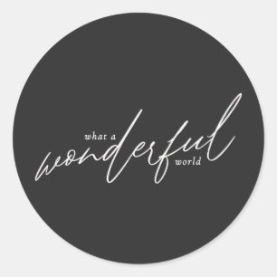 Rond Magnifique Sticker World Gift and Mailing Noir