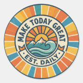 Rond Make Today Great Sticker (Devant)