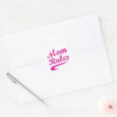 Rond Maman règle drôle Sticker à dire (Enveloppe)