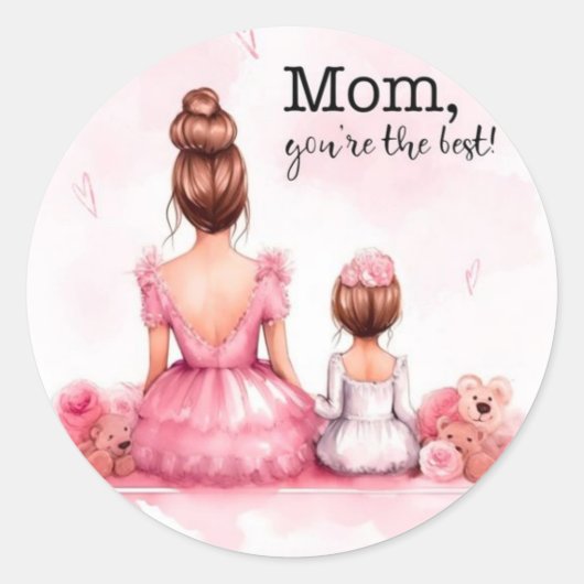 Rond Maman tu es le meilleur - Sticker (Devant)