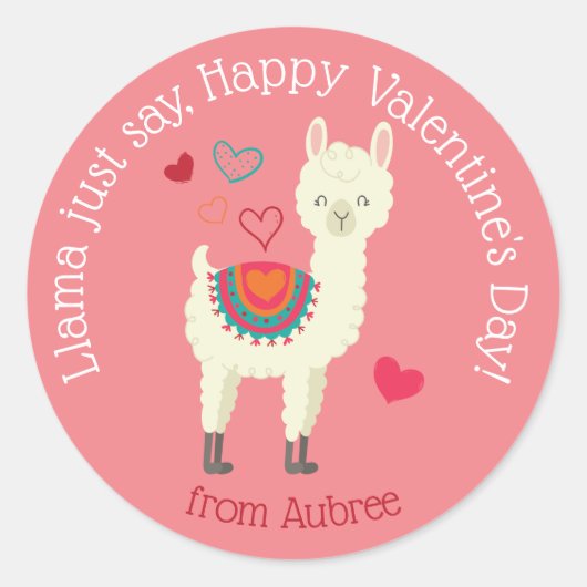 Rond Maman vient de dire Valentine Sticker (Devant)