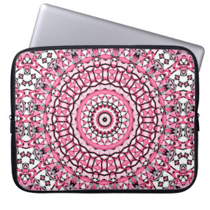Rond mandala patroon in glazen vitrage mosai laptop sleeve