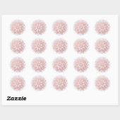 Rond Mandala rose Gold sur Sticker Marbre blanc (Feuille)