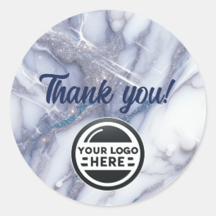Rond Marble Merci Customer Business sticker personnalis
