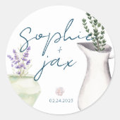 Rond Marché français - Fleurs - Sticker de la préférenc (Devant)