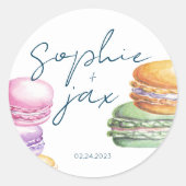 Rond Marché français - Macarons - Sticker de la préfére (Devant)
