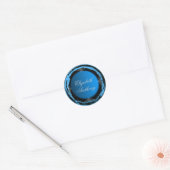 Rond Mariage Bride chambre Bleu Sticker Pile (Enveloppe)