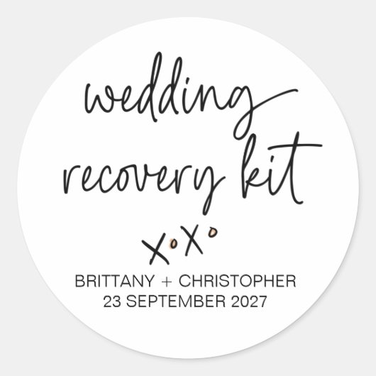 Rond Mariage Favor Sticker Réception Faveurs pour les c (Devant)