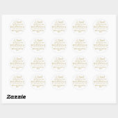Rond MARIAGE FAVOR STICKER Une fin douce (Feuille)