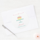 Rond Mariage mignon blanc Cake Business Sticker ÉTIQUET (Enveloppe)