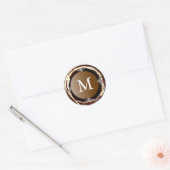 Rond Mariage Monogram Gold Sticker Foil (Enveloppe)