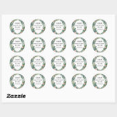 ROND MARIAGE STICKER EUCALYPTUS WREATT (Feuille)