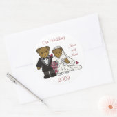 Rond Mariage Teddy Bear Sticker Faveurs (Enveloppe)