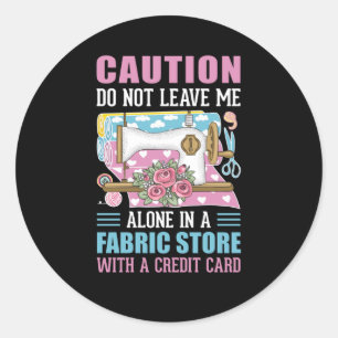 Rond marrant art de couture Sticker Classic Round