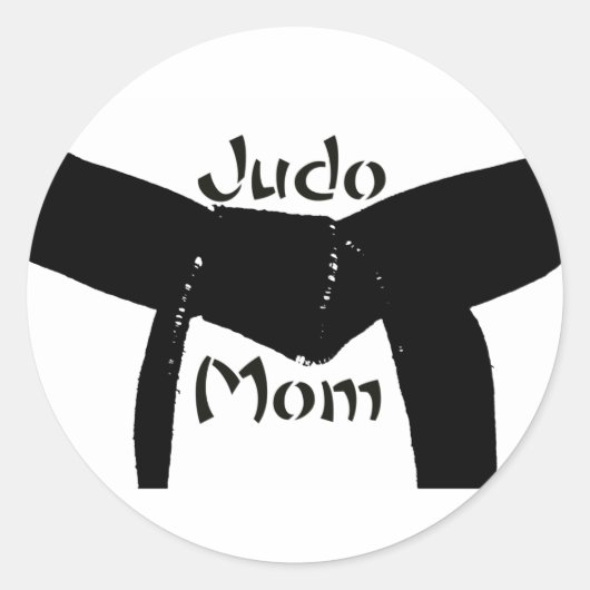Rond Martial Arts Black Belt Judo Maman Sticker (Devant)