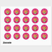 Rond Masque carnaval Sticker (Feuille)