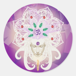 Rond Médaille de la déesse Om Sticker