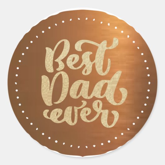 Rond Meilleur papa jamais : - Sticker (Devant)