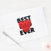 Rond Meilleur Sticker Papa Jamais (Enveloppe)