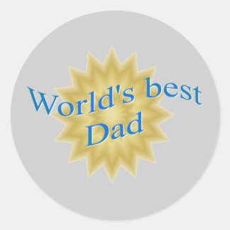 Rond Meilleur Sticker pour papa du monde