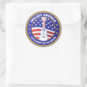 Rond Melody America sticker large (Sac)