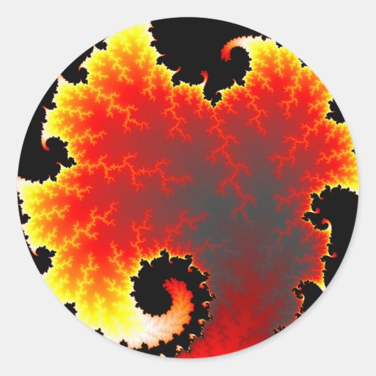 Rond Mer de lave - Sticker fractal (Devant)