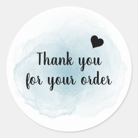 Rond Merci Aquarelle Pour Votre Sticker De Commande (Devant)